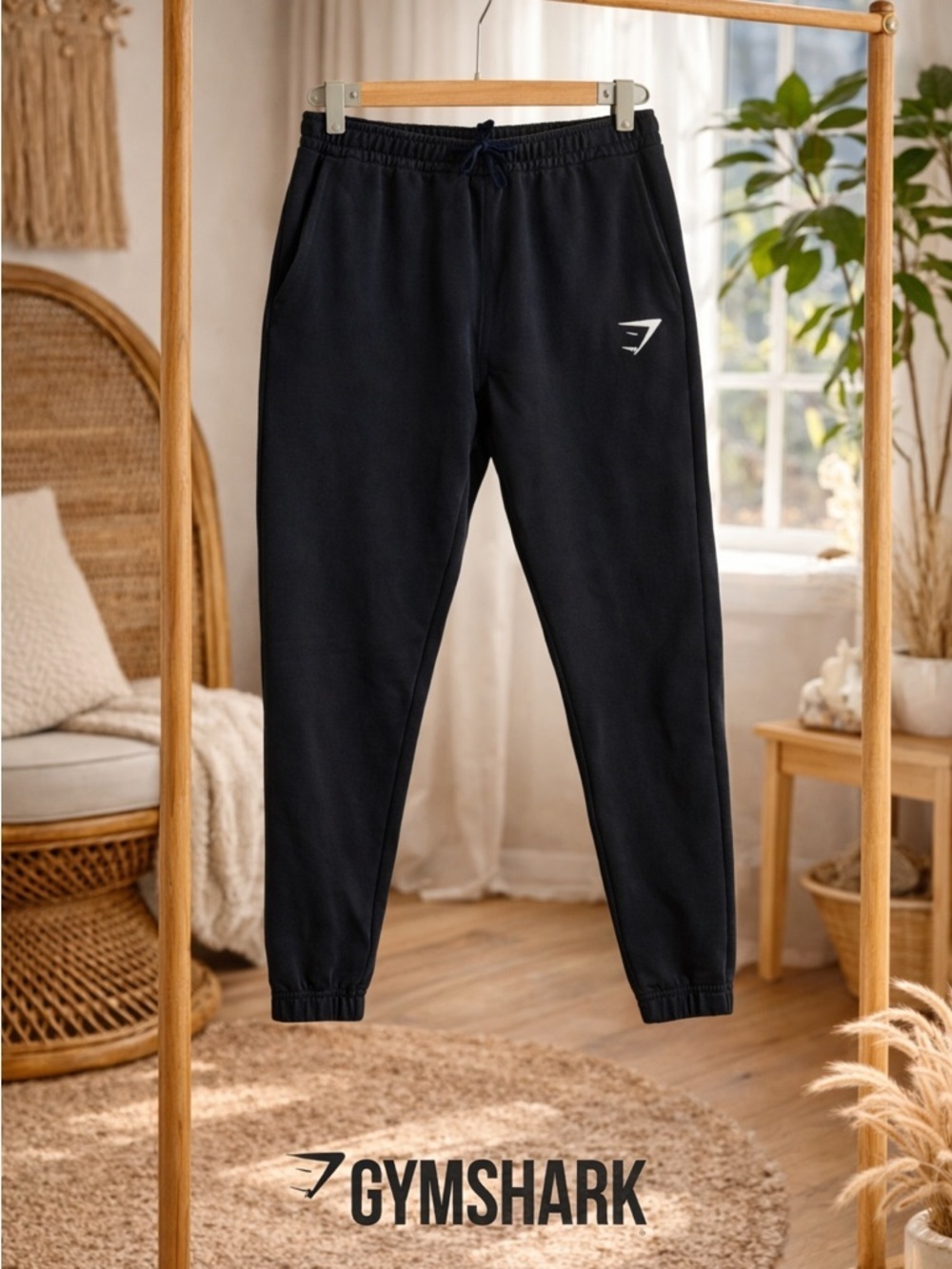 Gymshark Black Jogger Sweatpants Men’s Medium Athletic Fit
